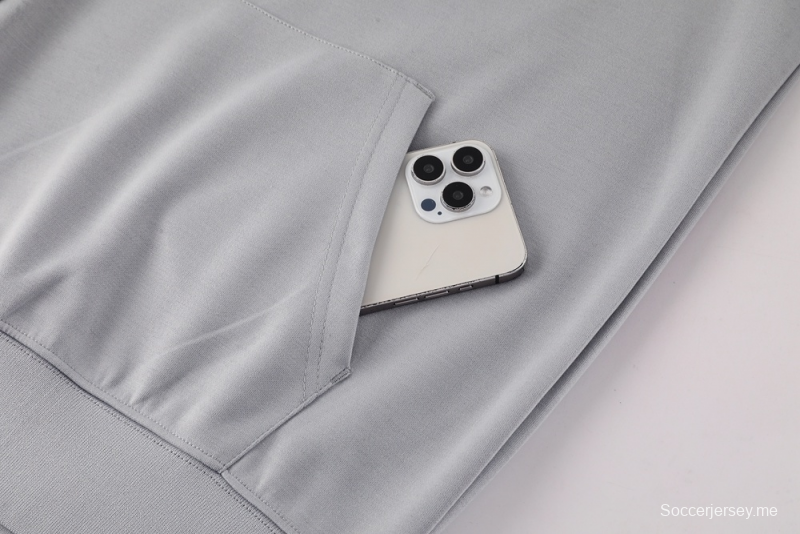 25/26 مانشستر يونايتد جاكيت نصف سحاب رمادي + بنطلون طويل S-2XL