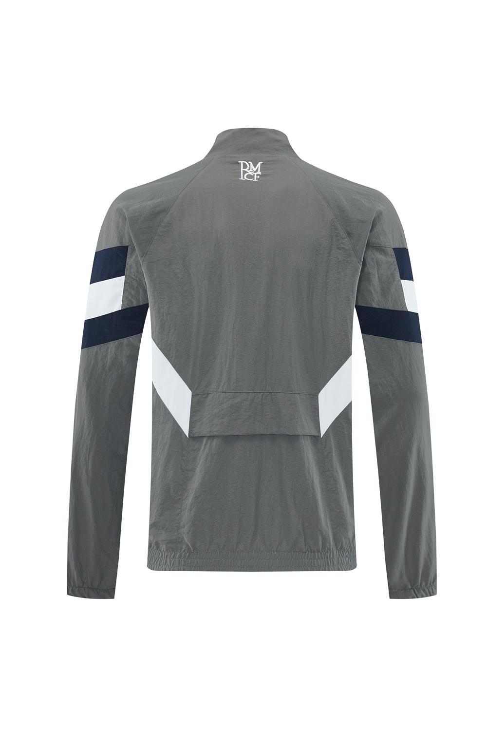 25/26 ريال مدريد رمادي S-3XL سترة نصف سحاب + بنطلون طويل + بنطلون طويل