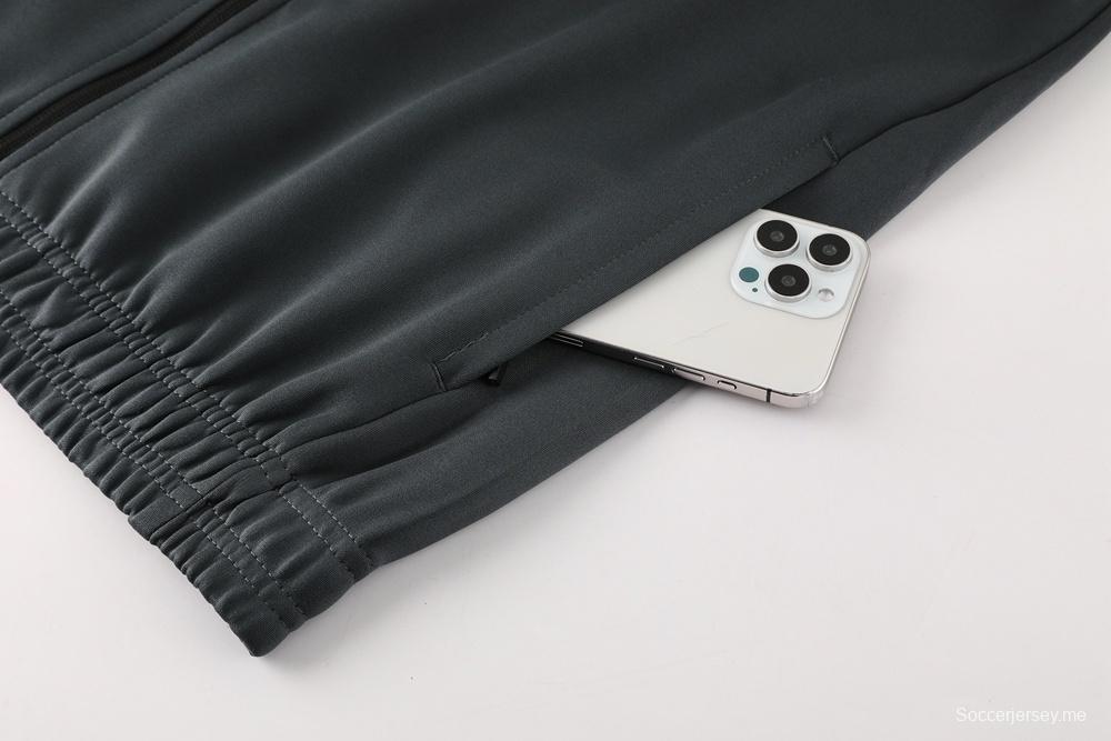 2025 الأرجنتين 2025 كم قصير رمادي داكن + شورت كرة قدم قصير رمادي داكن