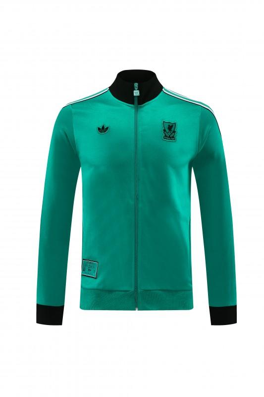 25/26 ليفربول جاكيت أخضر بسحاب كامل + بنطلون طويل + جاكيت أخضر بسحاب كامل