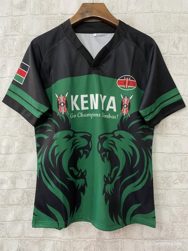 2026 Kenya Simbas Green with Double Lion Design Jersey