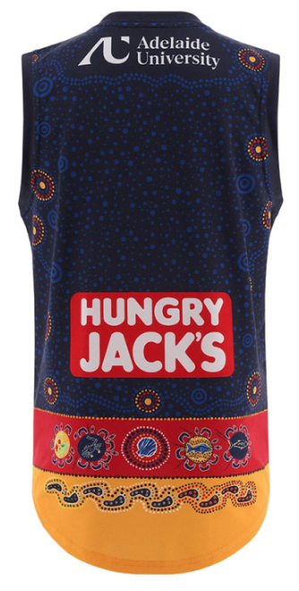 25/26 أديلايد كراوز البحرية مع فن السكان الأصليين الأصليين بتصميم الغراب غيرنسي