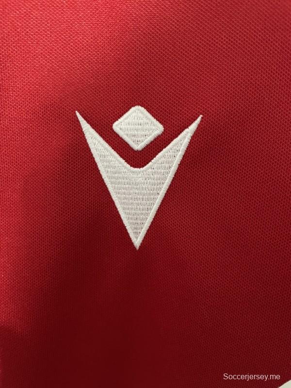 2025 قميص ويلز 2025 أحمر بنقشة موجات متدرجة اللون