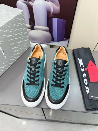 Kiton 2025/SS Tie-Detail Old Money Style Casual Men's Shoes - KFY00320