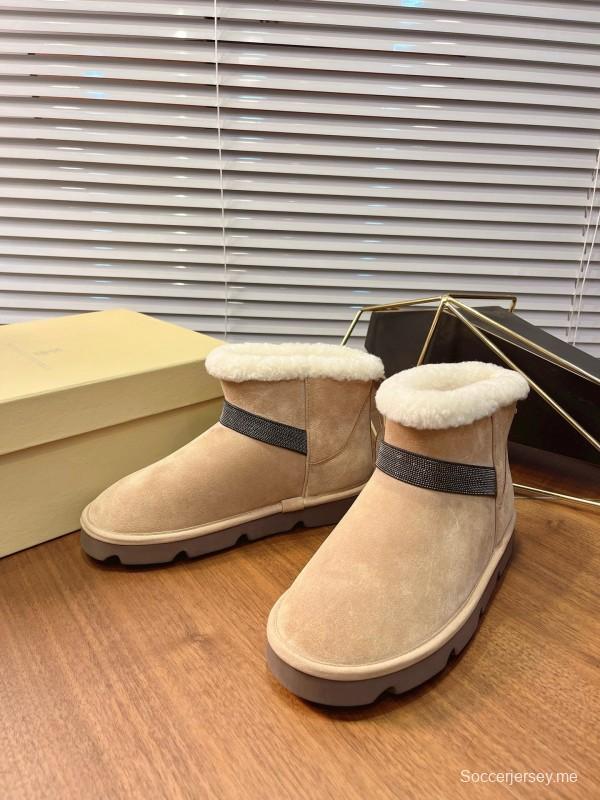 Brunello Cucinelli Winter New Snow Boots Lamb Fur Buns Boots - AS00350