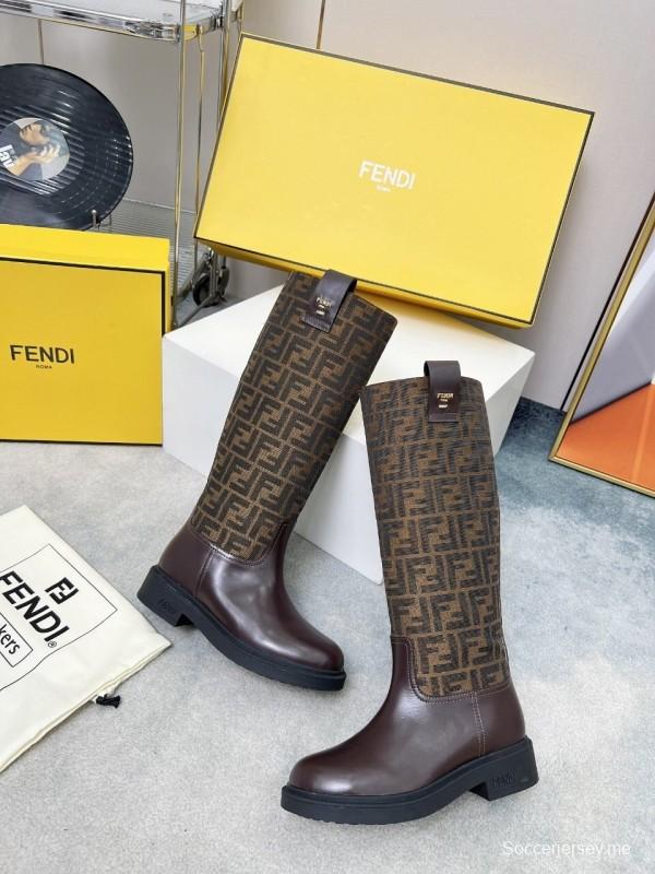 FENDI 2025/SS Fall/Winter Monogram Platform High-Top Boots - LY00400