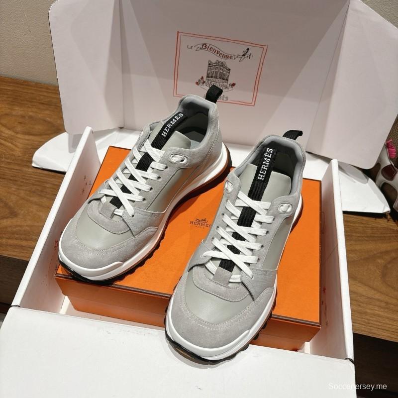 Hermès 2025/SS Autumn Winter New Boot-Type Shoes with British Color Blocking Design - AS00410