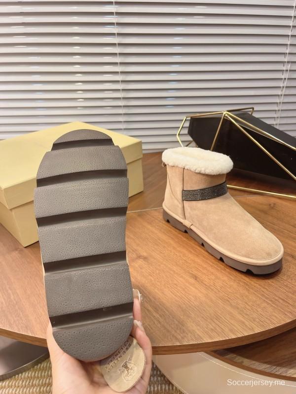 Brunello Cucinelli Winter New Snow Boots Lamb Fur Buns Boots - AS00350