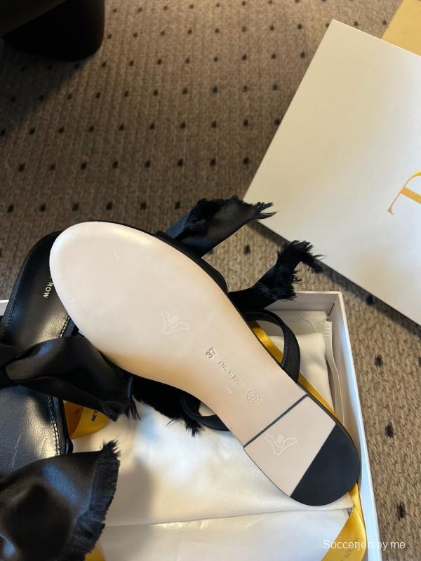 حذاء بعقدة منسوجة يدويًا من ذا رو 25ss - KFY00280