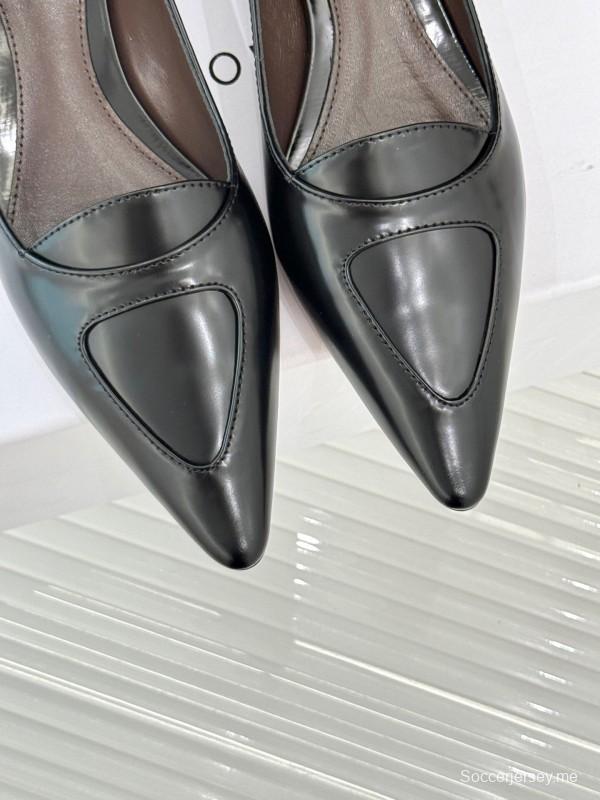 حذاء ذا رو بكعب عالٍ مدبب من الأمام بكعب مدبب من الأمام بتصميم بسيط - KFY00320