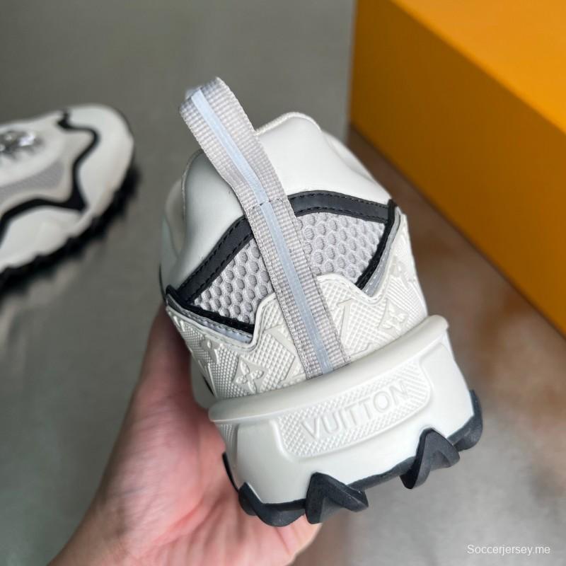 حذاء LV RUSH RUSH من جلد العجل المعدني LV الدائري الدائري المقاوم للانزلاق ذو تصميم كاجوال منخفض - YC