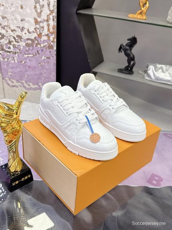 سلسلة أحذية لويس فويتون LV Trainer LV الرياضية الطويلة بنقشة النعام - AS00400