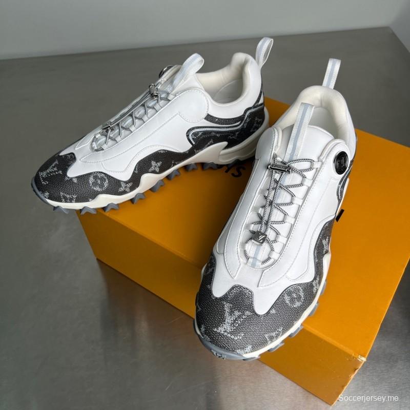 حذاء LV RUSH RUSH من جلد العجل المعدني LV الدائري الدائري المقاوم للانزلاق ذو تصميم كاجوال منخفض - YC