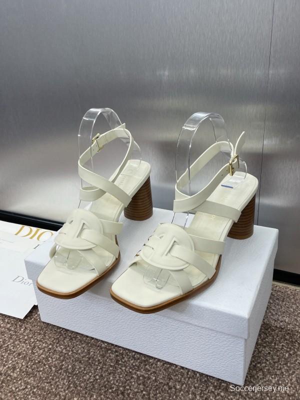 ديور دي-كلوب دي-كلوب حذاء نسائي بكعب عالٍ مجوف اللون مجوف بحزام متقاطع بكعب عالٍ للنساء - KFY00290