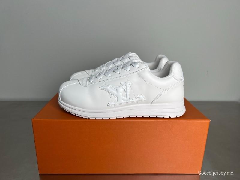 LV لويس فويتون 2025 تعاون فاريل ويليامز LV لويس فويتون 2025 إصدار رانواي سنيكرز بنعل كاجوال مكتنزة - YC