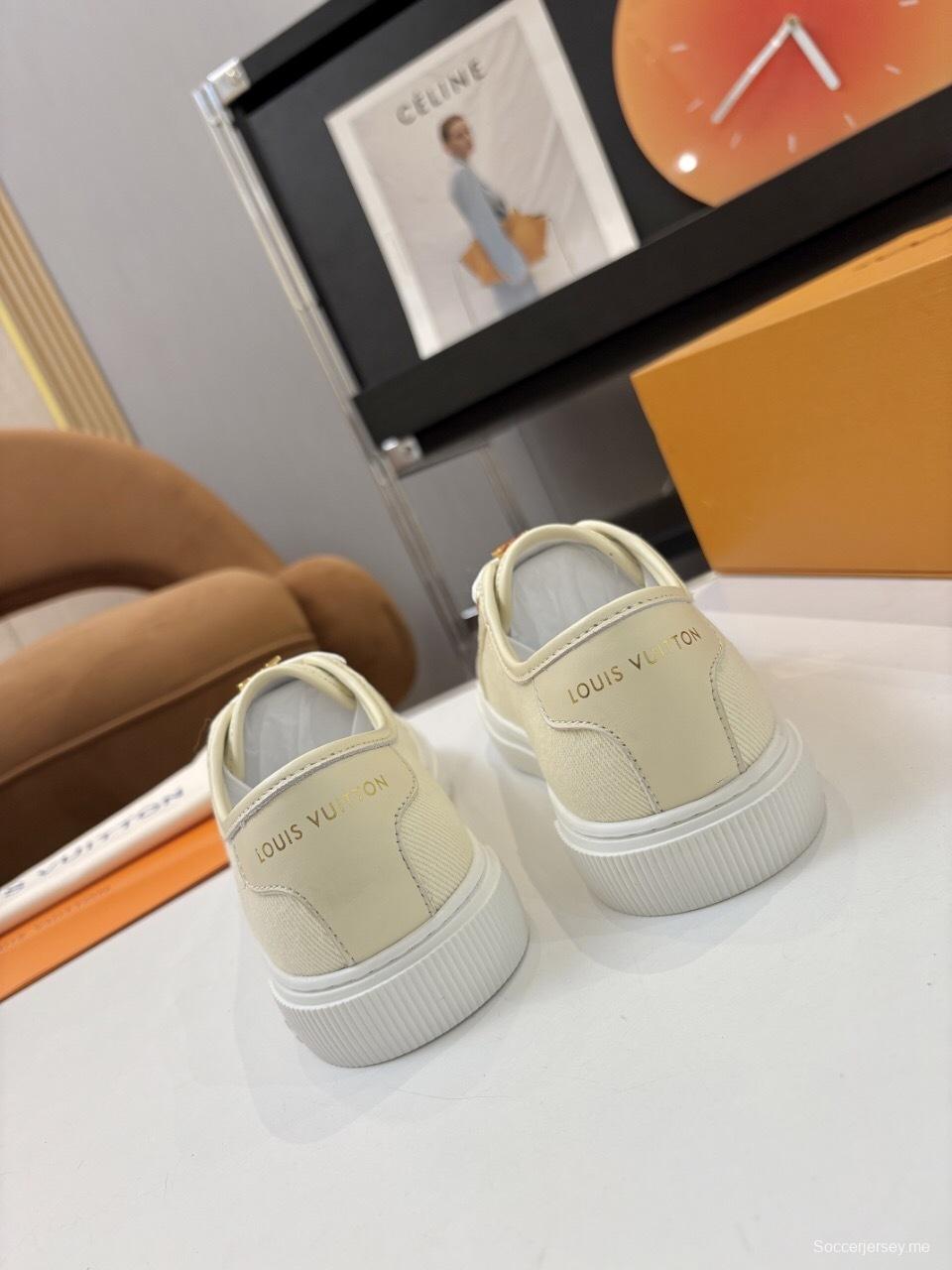 حذاء تزلج رياضي من سلسلة لويس فويتون لاجون بنعل سميك بنقشة الدنيم - AS00300