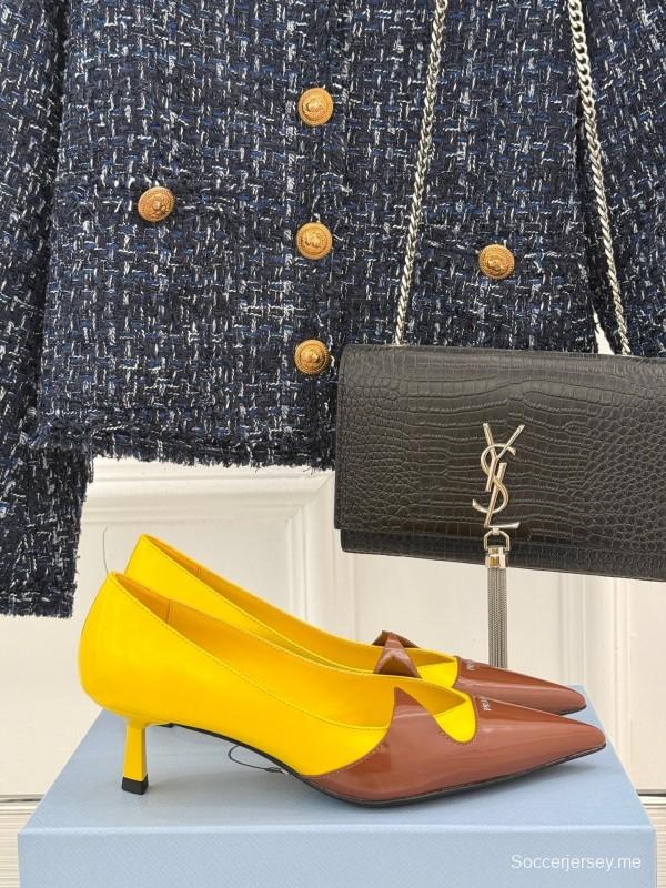 برادا 2025 برادا 2025 حذاء فردي بكعب مدبب من الأمام بكعب واحد - KFY00310