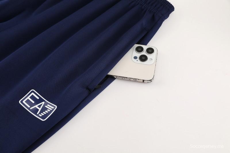 25/26 نابولي جاكيت أبيض بسحاب كامل + بنطلون طويل + بنطلون طويل