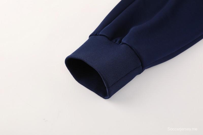 25/26 نابولي أزرق/أسود أزرق/أسود سترة بسحاب كامل + بنطلون طويل