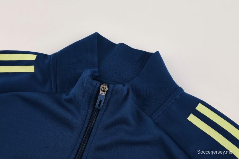 2025 أديداس أديداس جاكيت أزور أزرق أزرق أزرق كامل بسحاب + بنطلون طويل