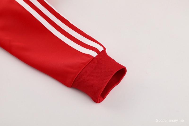 25/26 بايرن 07 سترة حمراء بسحاب كامل + بنطلون طويل + بنطلون طويل