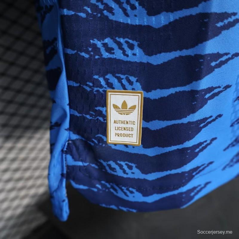 إصدار اللاعب 2026 قميص كولومبيا Away أزرق بنقشة موجات متعرجة 2026