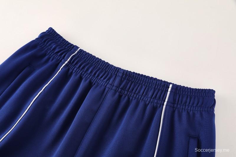 25/26 نادي أرسنال لكرة القدم جاكيت أزرق ملكي بسحاب كامل + بنطلون طويل + سترة رياضية + بنطلون طويل