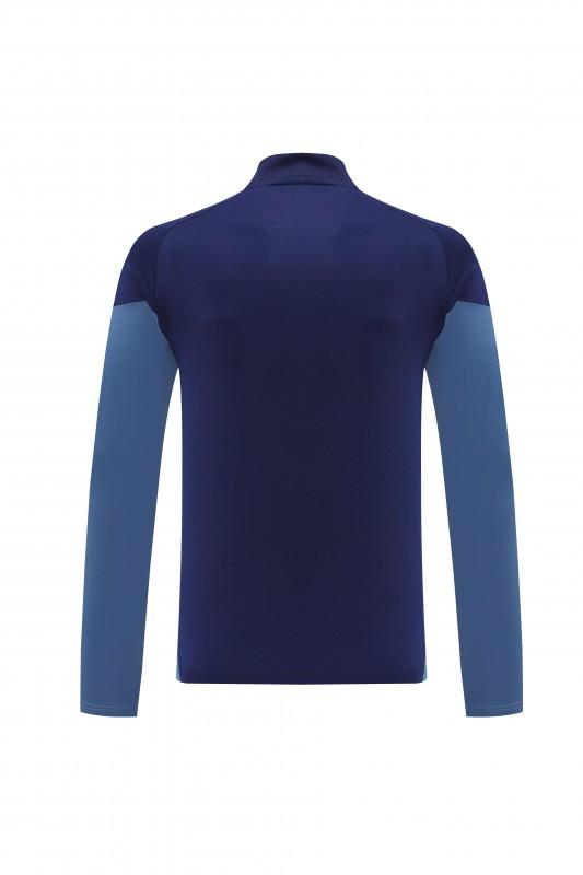 25/26 أديداس سترة رياضية بسحاب كامل أزرق كحلي + بنطلون طويل + سترة رياضية + بنطلون طويل