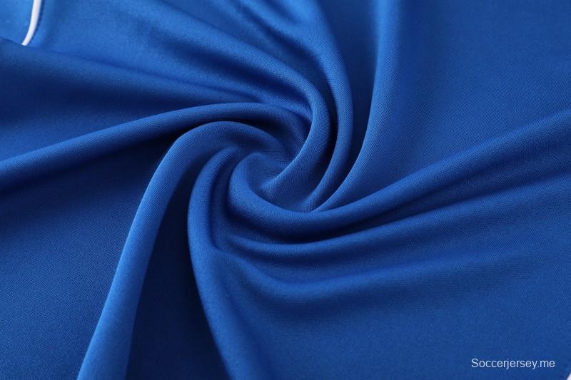 25/26 أديداس أزرق ملكي/أزرق سماوي سحاب كامل سترة رياضية + بنطلون طويل