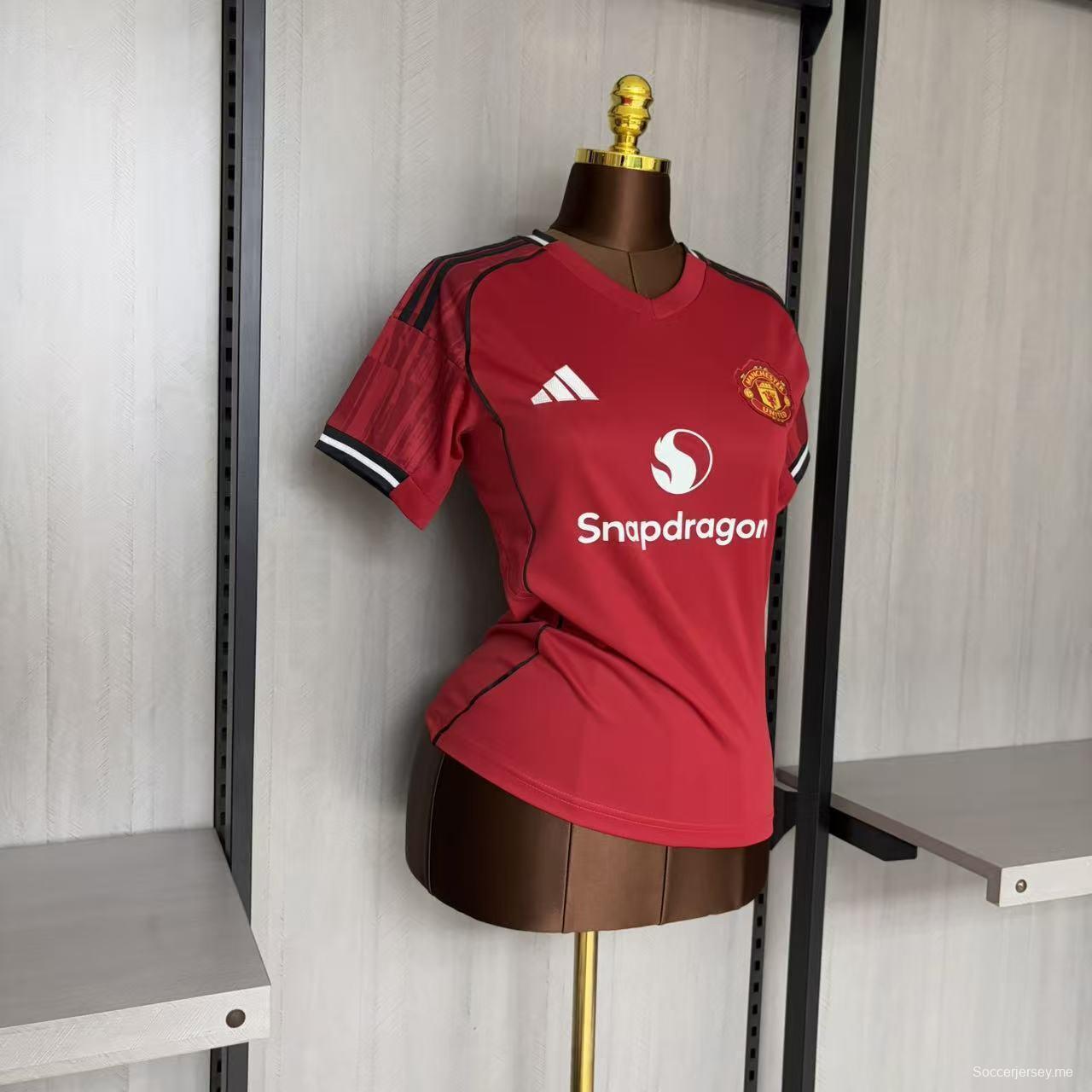 25/26 سيدات مانشستر يونايتد للسيدات قميص المنزل مانشستر يونايتد