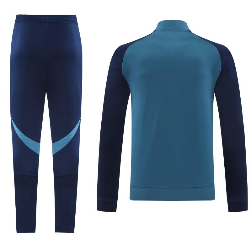 25/26 أرسنال سترة رياضية بسحاب كامل أزرق داكن اللون الأزرق الداكن + بنطلون طويل