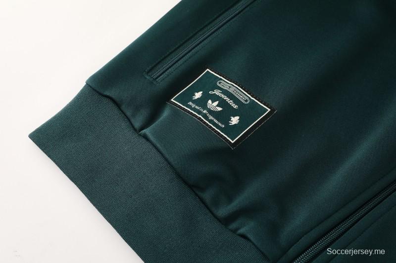 25/26 يوفنتوس يوفنتوس ريترو أخضر داكن ريترو أخضر داكن سحاب كامل سترة رياضية + بنطلون طويل