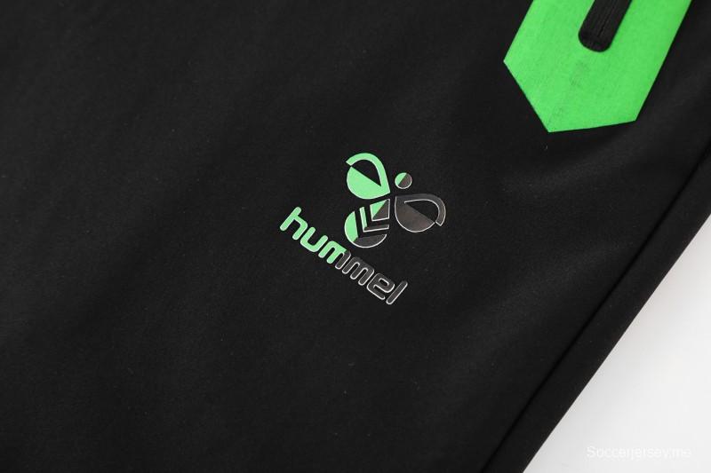 25/26 ريال بيتيس ريال بيتيس أبيض أسود أخضر سحاب كامل سترة رياضية + بنطلون طويل