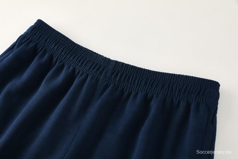 25/26 نابولي جاكيت رياضي أبيض بسحاب كامل + بنطلون طويل + جاكيت أبيض