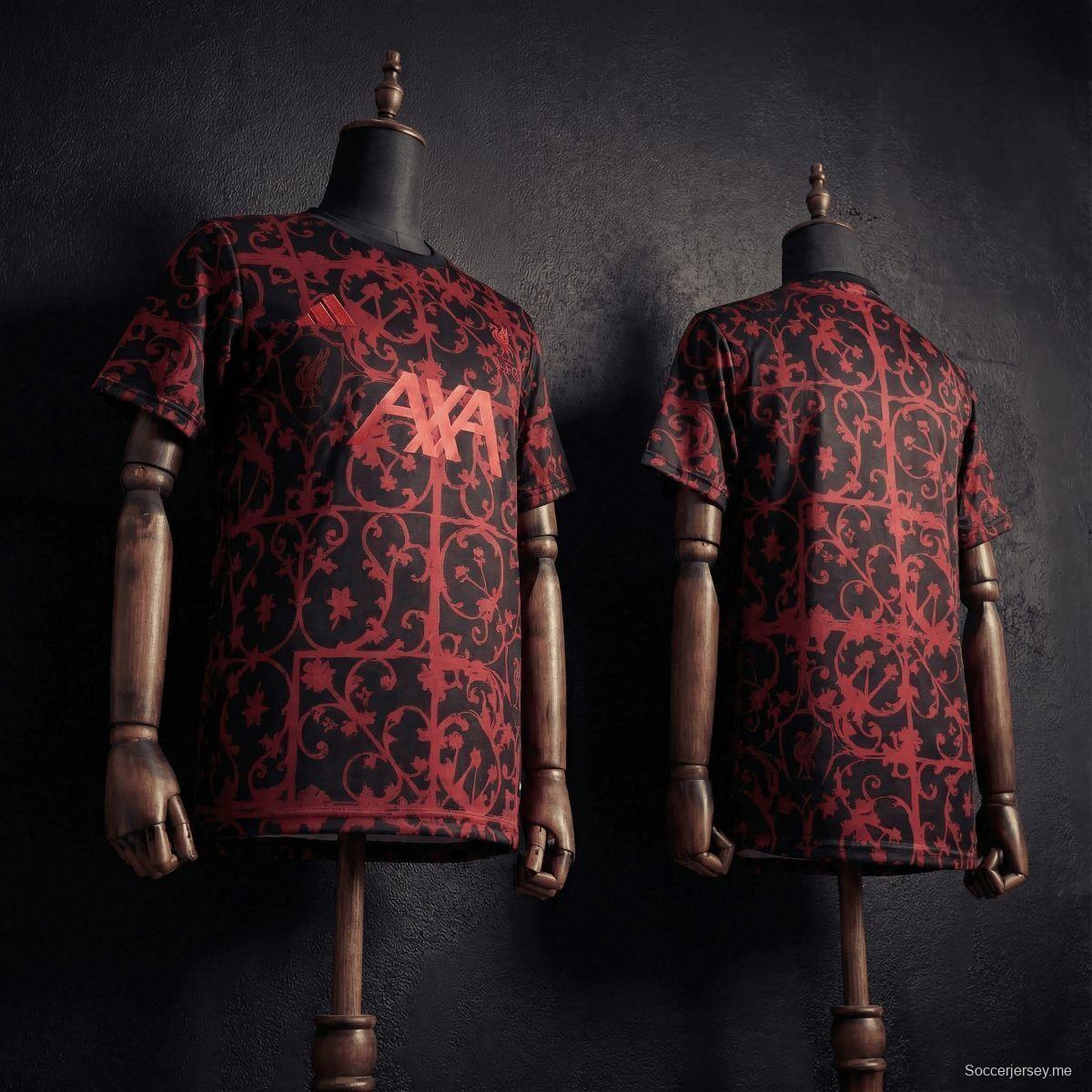 25/26 قميص تدريب ليفربول أحمر وأسود