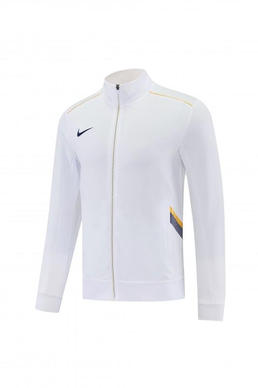 2026 NIKE سترة بيضاء بسحاب كامل + بنطال طويل
