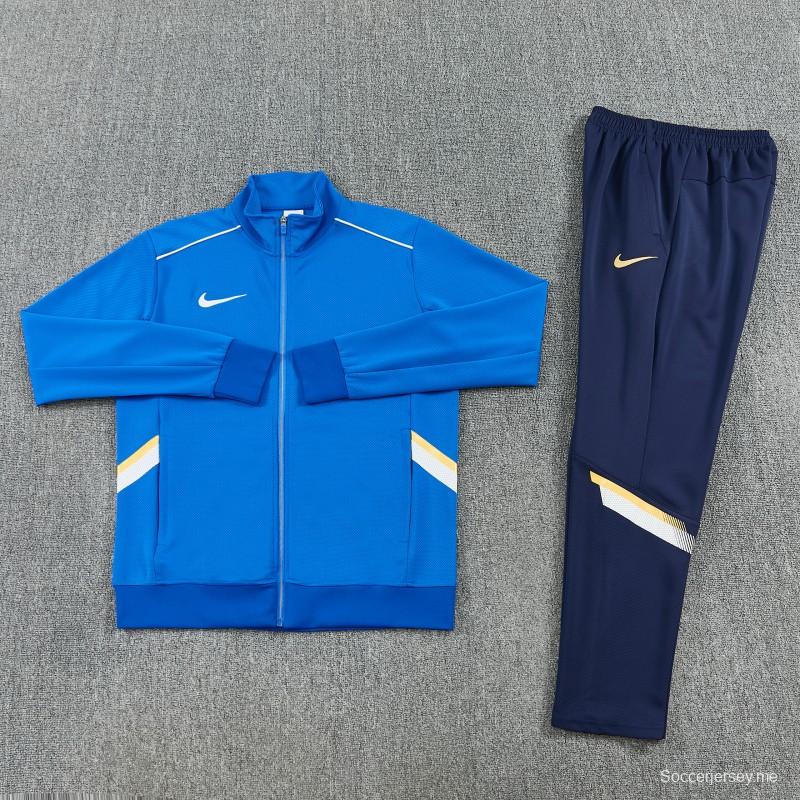 2026 NIKE سترة زرقاء بسحاب كامل + بنطال طويل