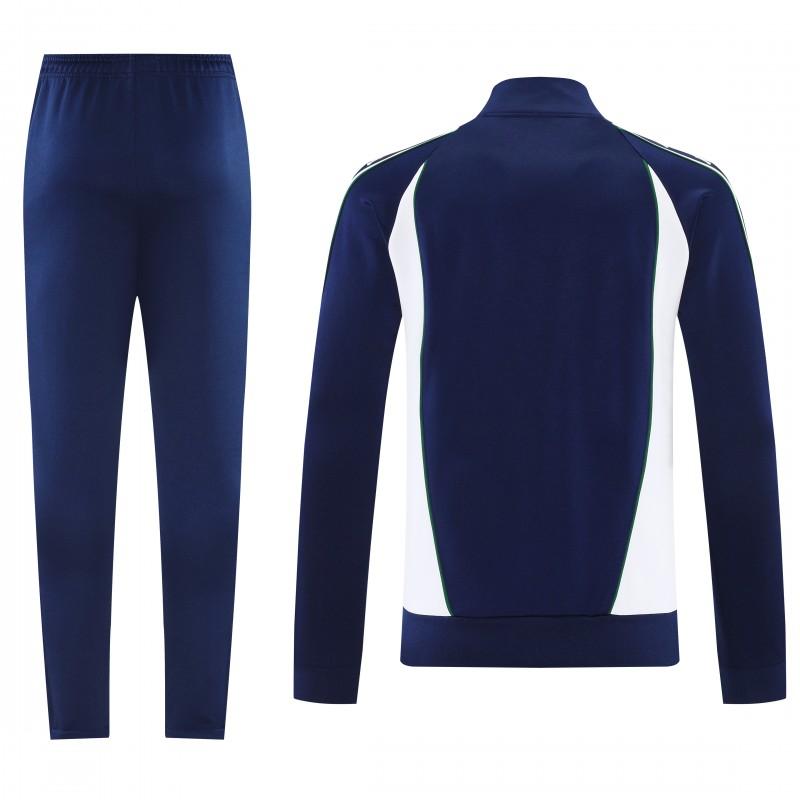 26/27 ريال بيتيس × كابا أزرق داكن  طقم رياضي مع سترة بسحاب كامل + بنطال طويل