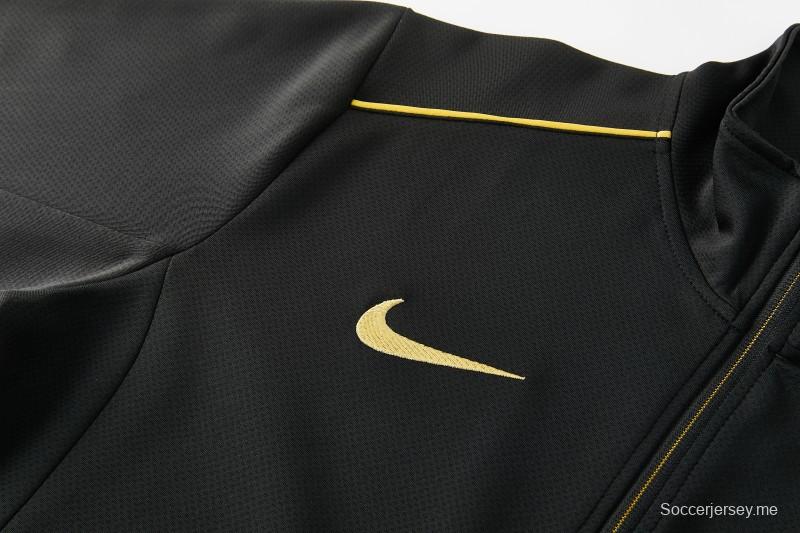 2026 NIKE سترة سوداء بسحاب كامل + بنطال طويل