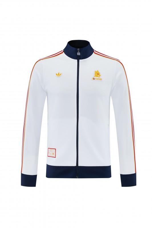 25/26 روما وايت جاكيت بسحاب كامل + بنطال طويل