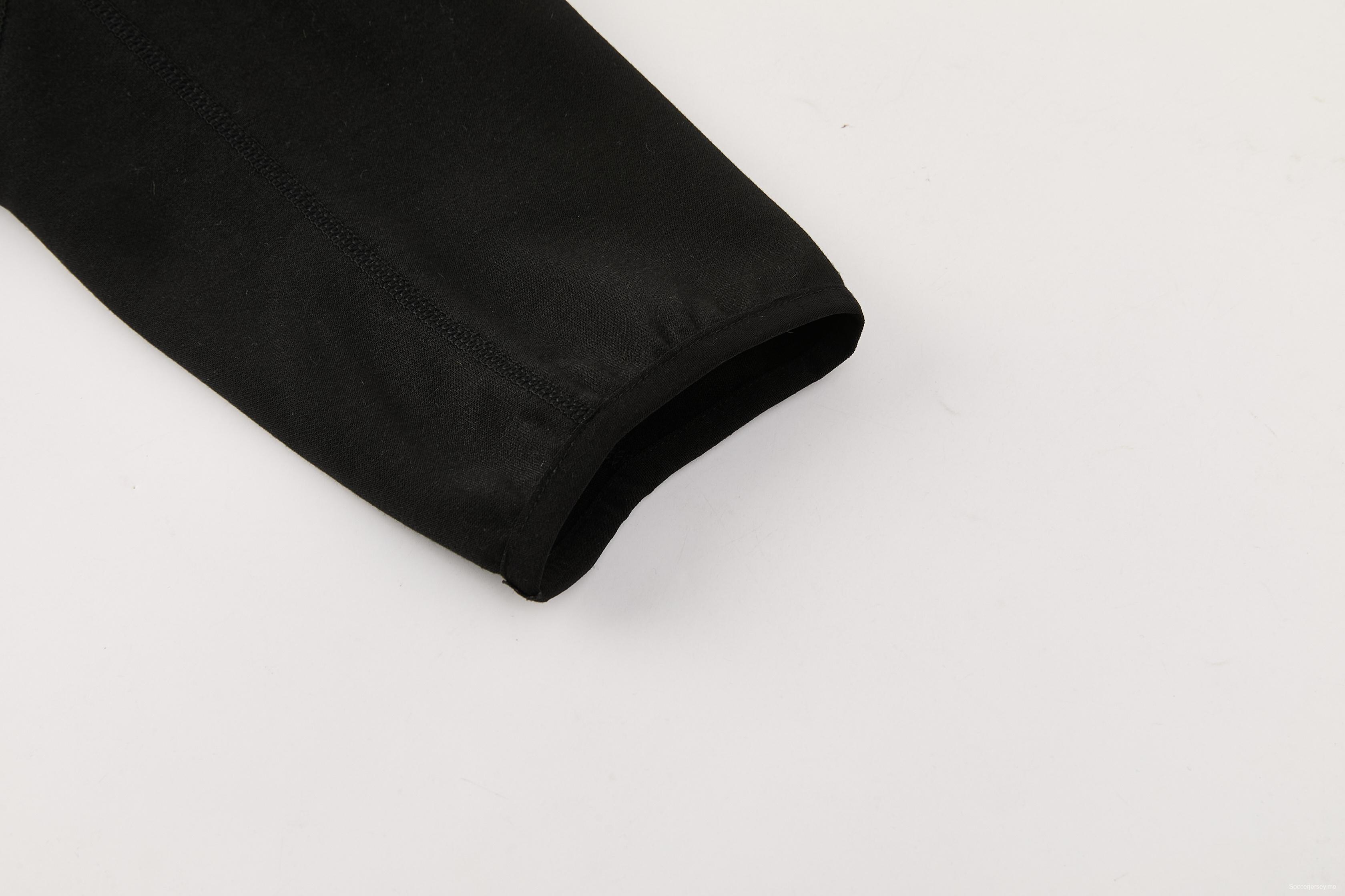 25/26 تشيلسي أسود كامل سحاب هوديي واقي من الرياح + بنطلون طويل