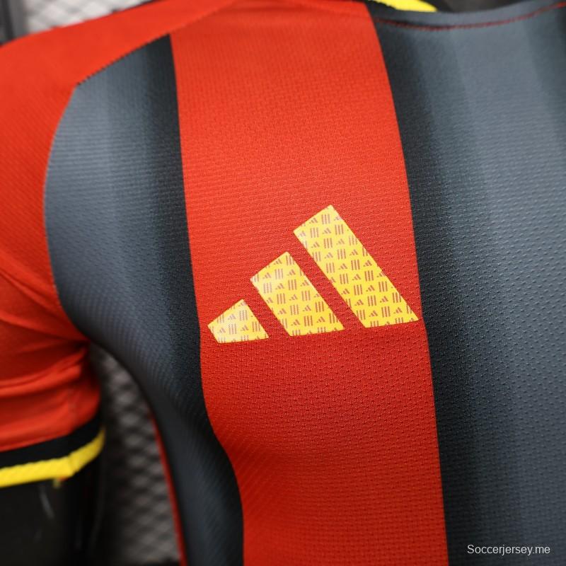 قميص المنتخب البلجيكي للعب على أرضه، إصدار اللاعب 2026
