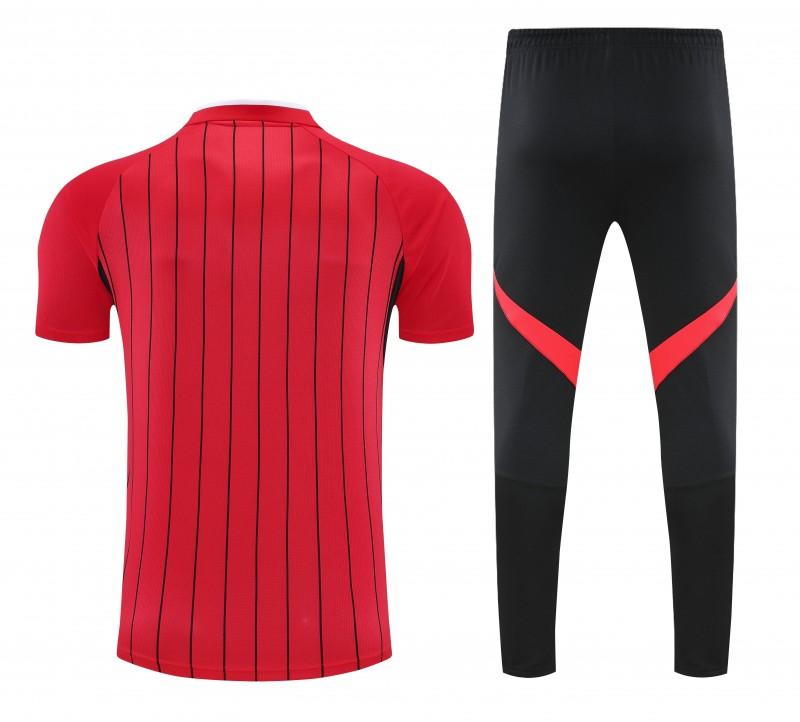 26/27 مانشستر يونايتد  قميص بولو للتدريب بخطوط حمراء + بنطال طويل - بدلة رياضية