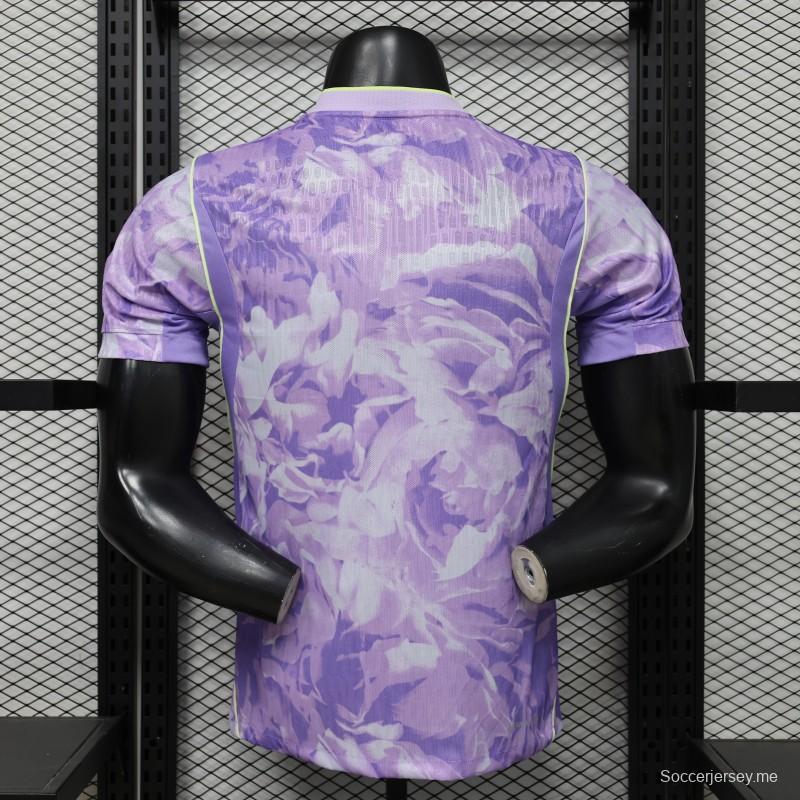 قميص اللاعب رقم 2027، قميص كوري جنوبي خارجي أرجواني بنقشة زهور