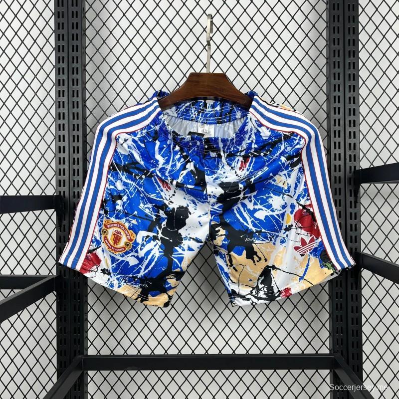 2025/26 شورتات مانشستر يونايتد × ستون روزز للرجال