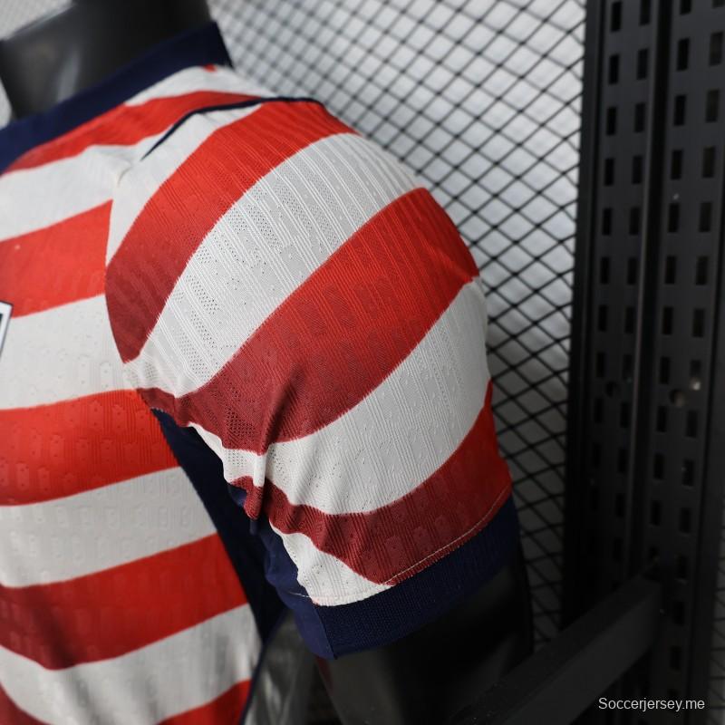 قميص اللاعب الإصدار 2026، قميص المنتخب الأمريكي ذو الخطوط الحمراء والبيضاء