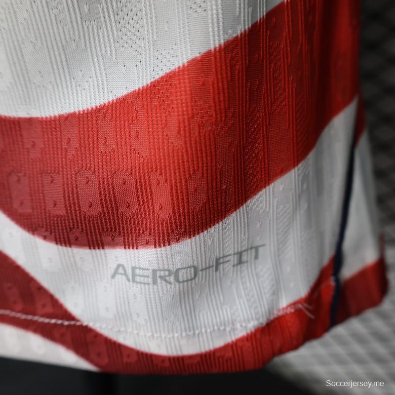 قميص اللاعب الإصدار 2026، قميص المنتخب الأمريكي ذو الخطوط الحمراء والبيضاء