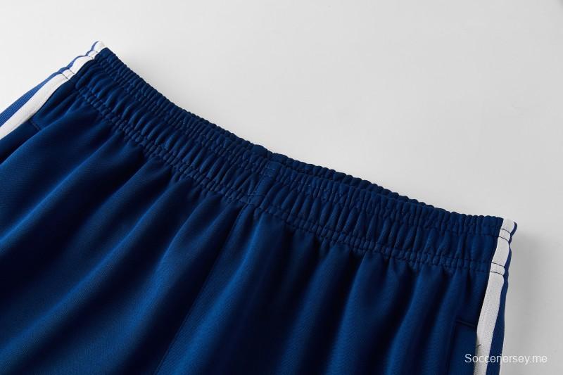 2026  سترة من أديداس باللون الأزرق الملكي بسحاب كامل + بنطال طويل