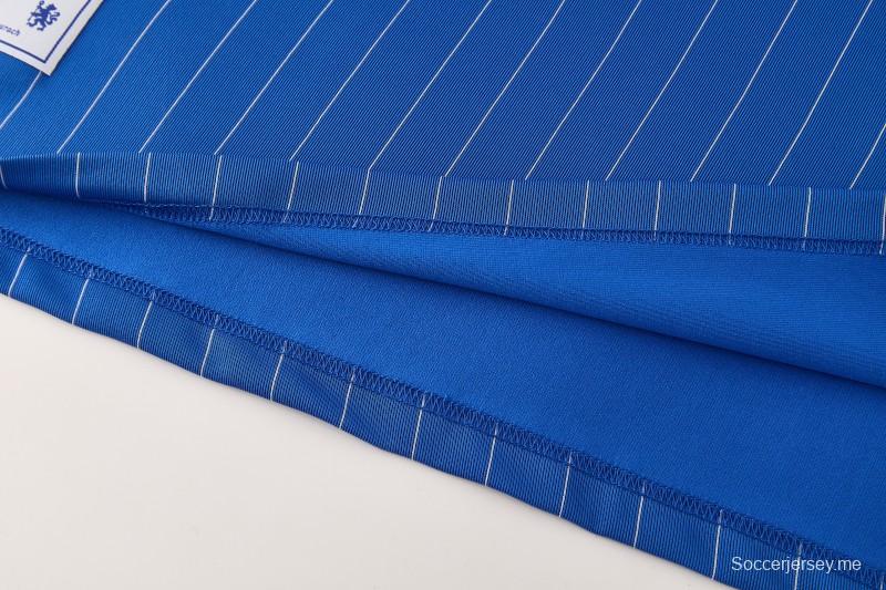 26/27 تشيلسي FC  أزرق  مخطط بأكمام قصيرة + شورت كرة قدم أبيض