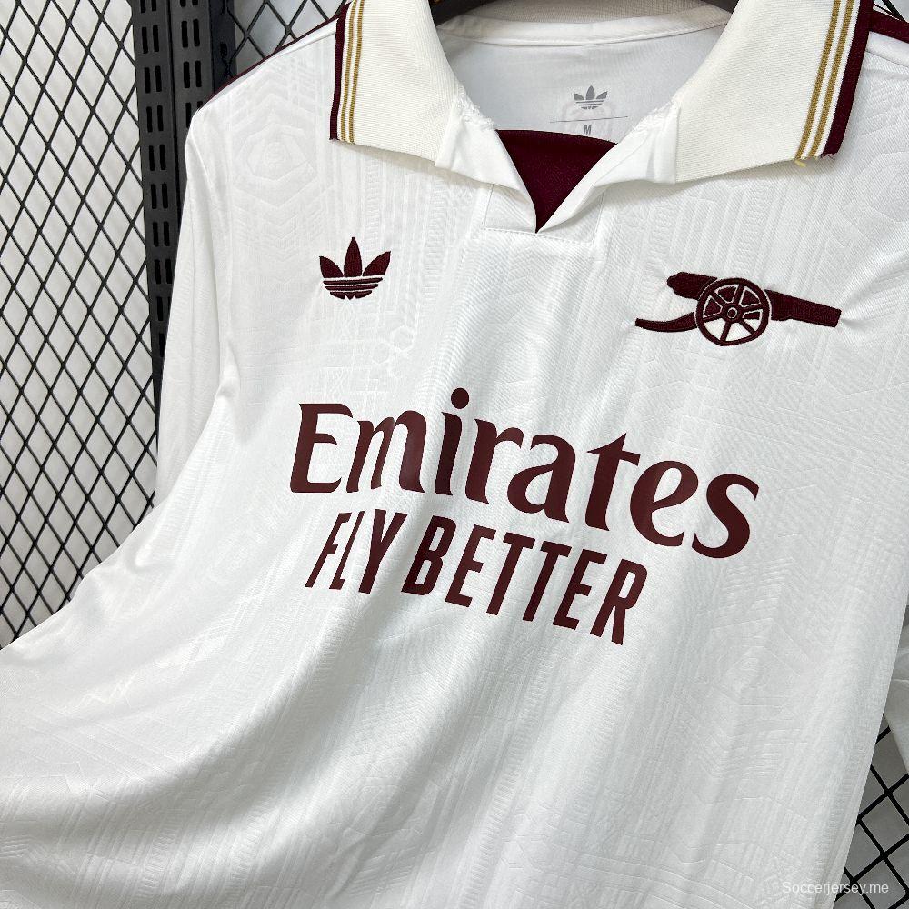 2025/26 قميص رجالي بأكمام طويلة للرجال من أرسنال الثالث